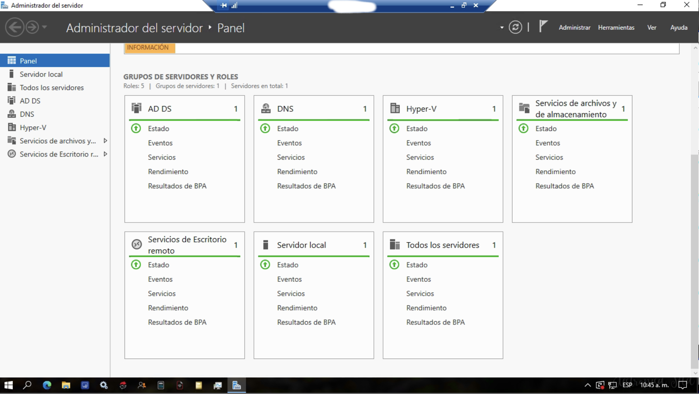 Instalación Active Directory